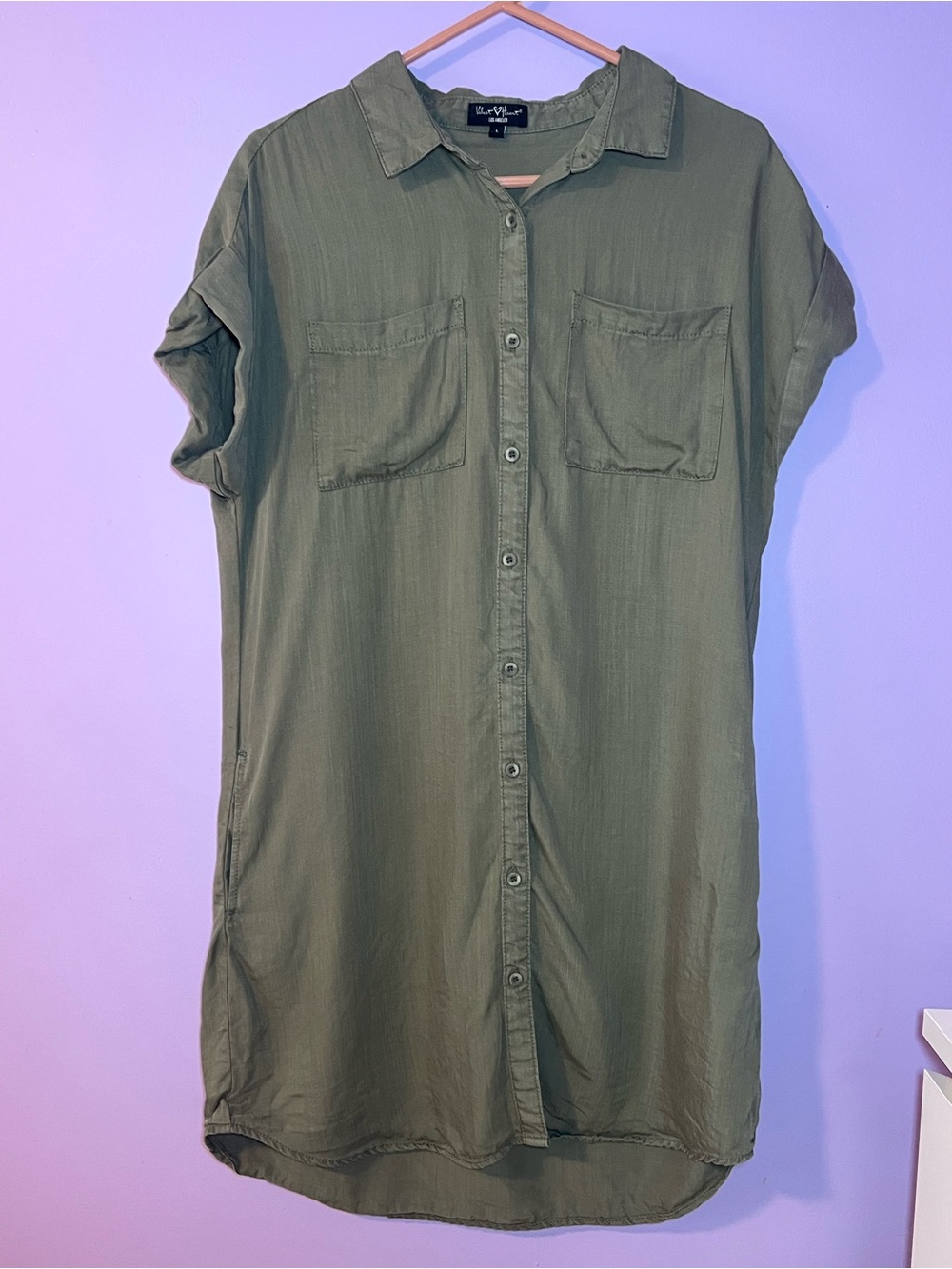 Velvet Heart Los Angelos Green Short Sleeve Utility Dress